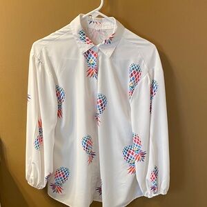 Multicolor Pineapple Print  Shirt